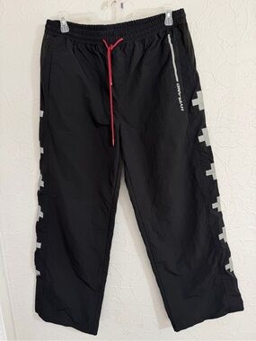 NEW Hypland One Piece Trafalgar Law Track Pants Mens 38 Black Nylon Streetwear